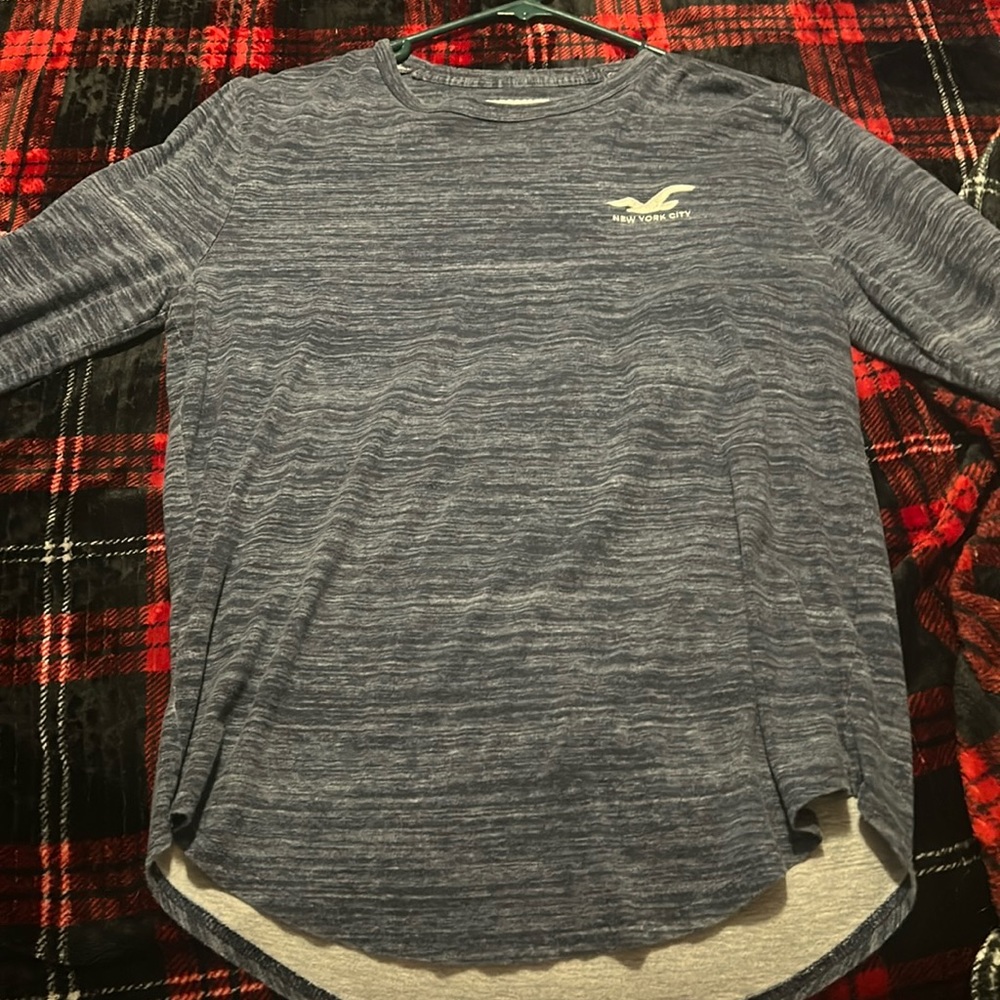 Large Gender Neural Hollister Long Sleeve Shirt